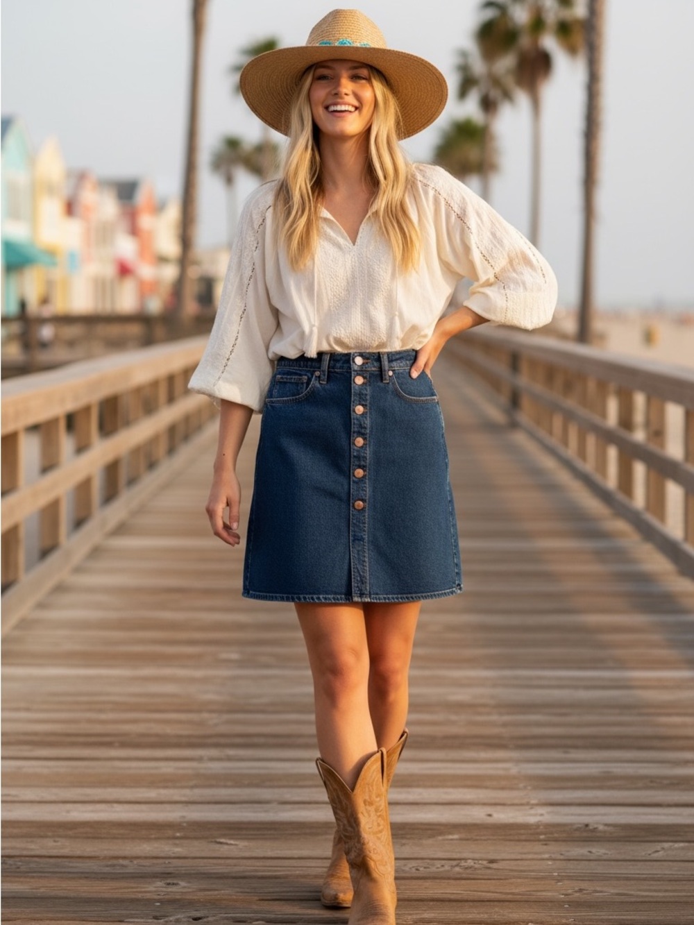 MADEWELL BUTTON FRONT DENIM MINI SKIRT SIZE 25 JEAN SKIRT LIKE NEW